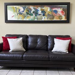 100% Leather Sofá. Excelent Condition. 