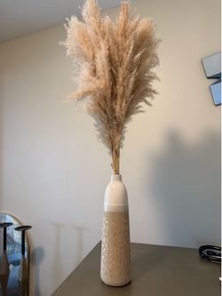 Vase with pampas grass