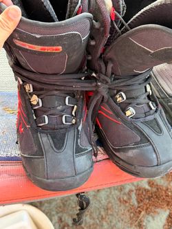 Snowboard Boots Black and Red 9.5