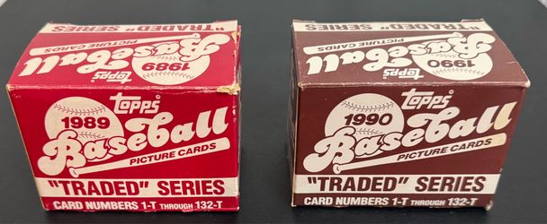 Topps Traded Baseball 1989 & 1990 COMPLETE Sets Griffey Justice etc $25 for Both
