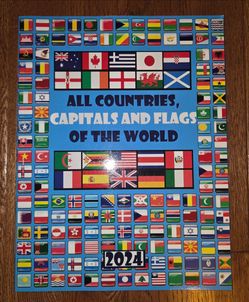 "All Countries, Capitals And Flags Of The World" - 2024 - Paperback
