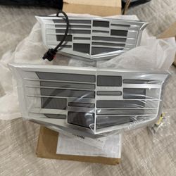 2025 - 2026 Cadillac Escalade Light Up Emblems And Black Badges 
