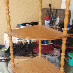 Wood Corner Shelf 