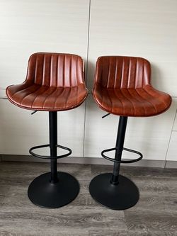 Height adjustable, swivel stools, set of 2