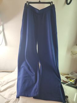 Blue Wide-Leg Pants