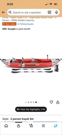 Excursion Pro K2 Inflatable 2-person Kayak