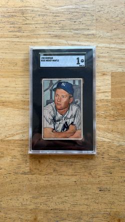1952 Bowman Baseball Card#101 Mickey Mantle (SGC 1) Nice Registration!