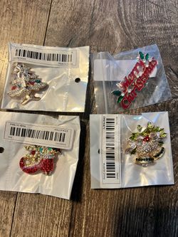Christmas Brooches new with tags