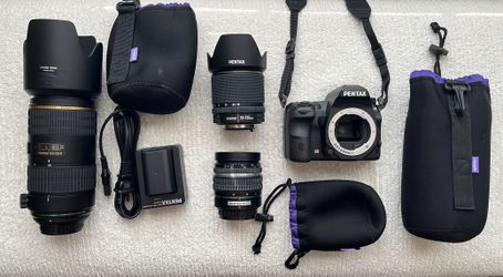 Pentax K3 - Camera, Lenses, Battery, Bags Backpack 