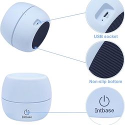 USB Mini Humidifier, Ultrasonic Cool Mist Humidifier Personal Desk Air Purifier for Bedroom Home Office Baby Yoga Toilet and Car 300ml (Blue)