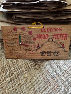 Vintage Bedroom Mood Meter Wooden Sign