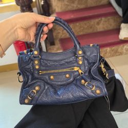 Genuine Balenciaga City Motorcycle Bag mini Size