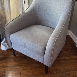 Grey Upholstered Chair 
