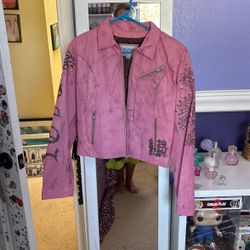 Vintage Pink Leather Jacket