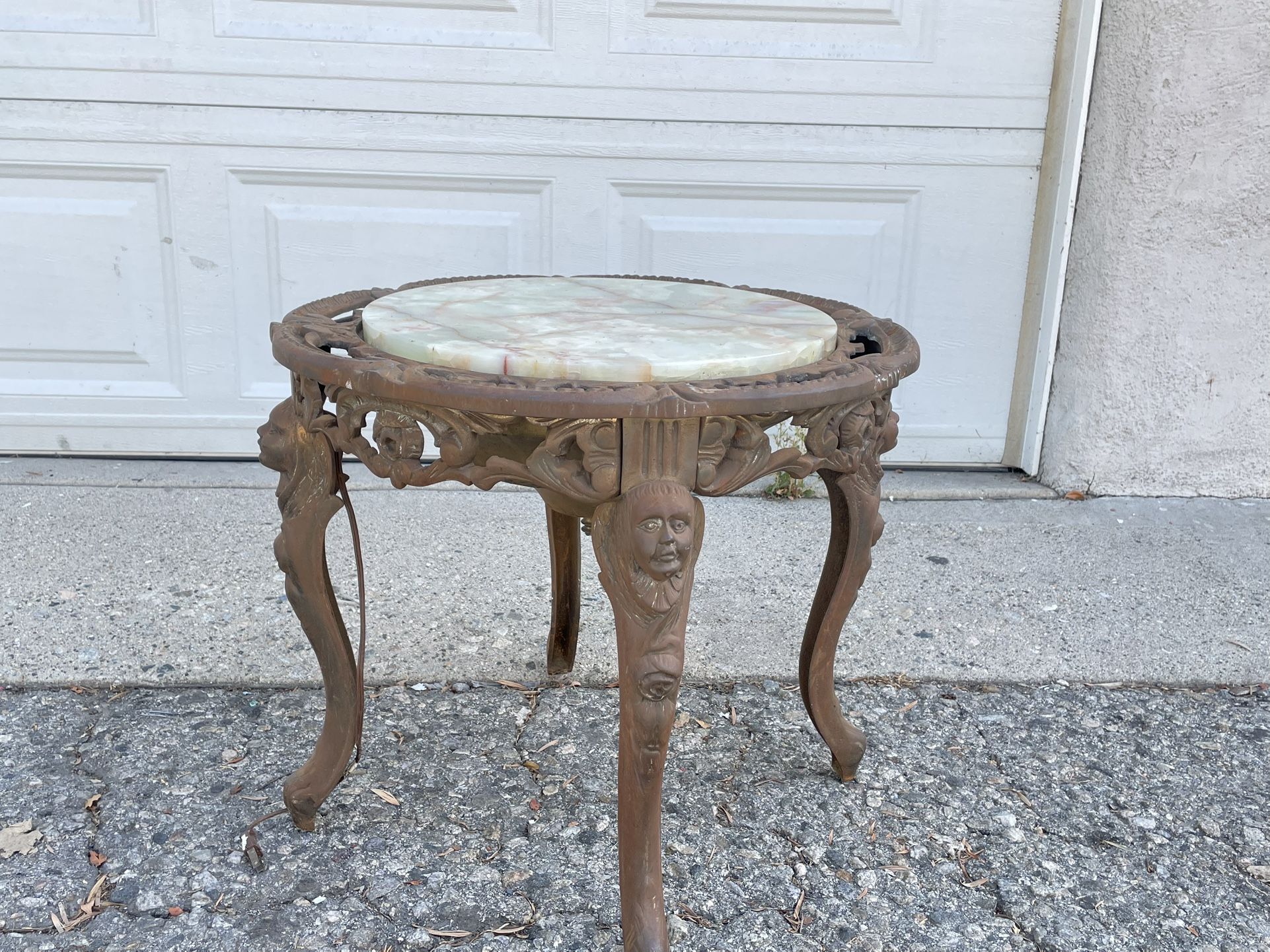 Brass side table