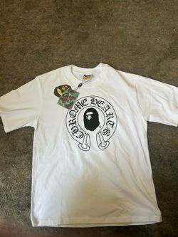Bape X chrome hearts white tee