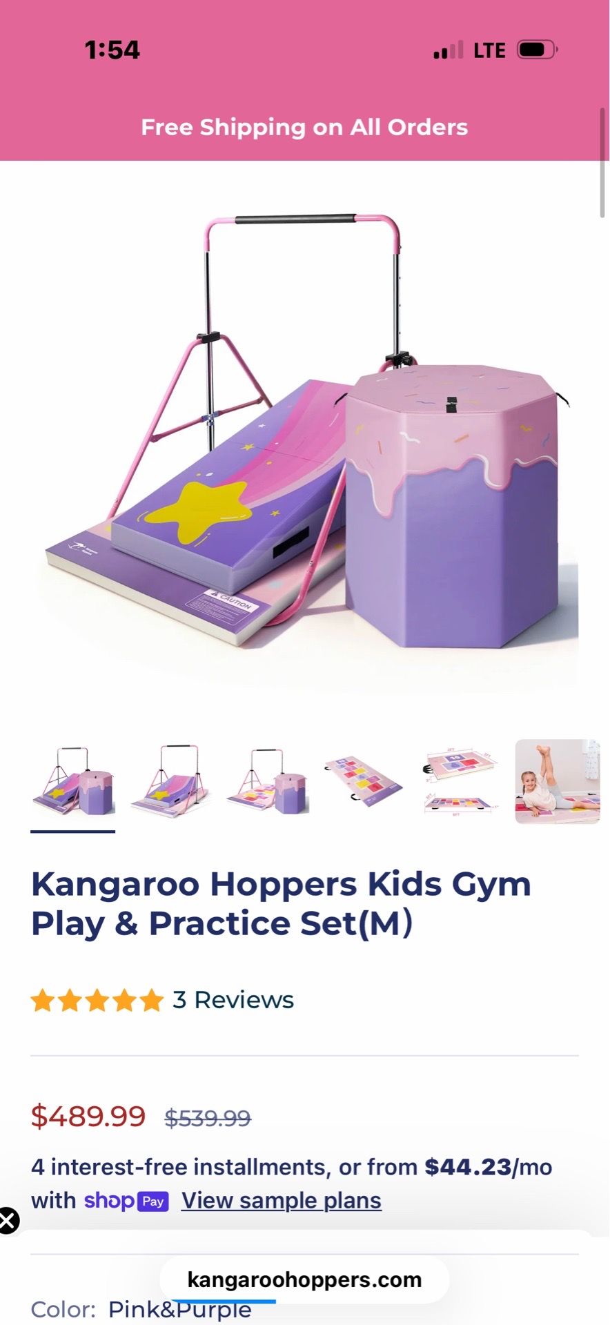 Kangaroo Hoppers Gymnastics Set