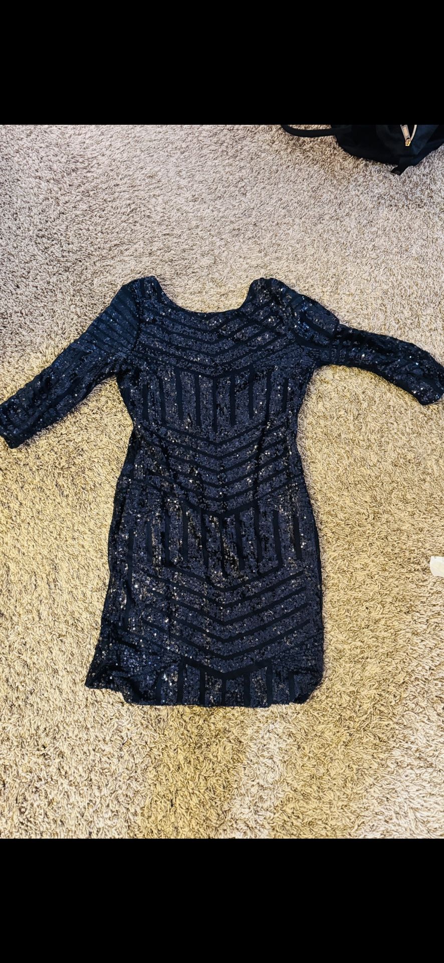 Sequin Navy Dress Mini