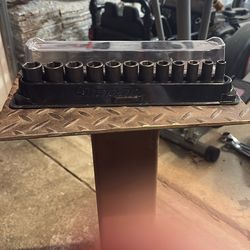 12 pc 3/8" Drive 6-Point Metric Flank Drive® Semi-Deep Impact Socket Set (8-19 mm)