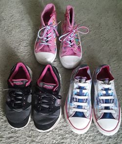 Girls size 1 sneakers lot