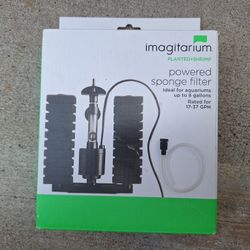 Imagitarium Planted + Shrimp Powered Sponge Filter For Up To 8 Gallons Brand New