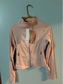 Pink Lululemon cropped define jacket size 8