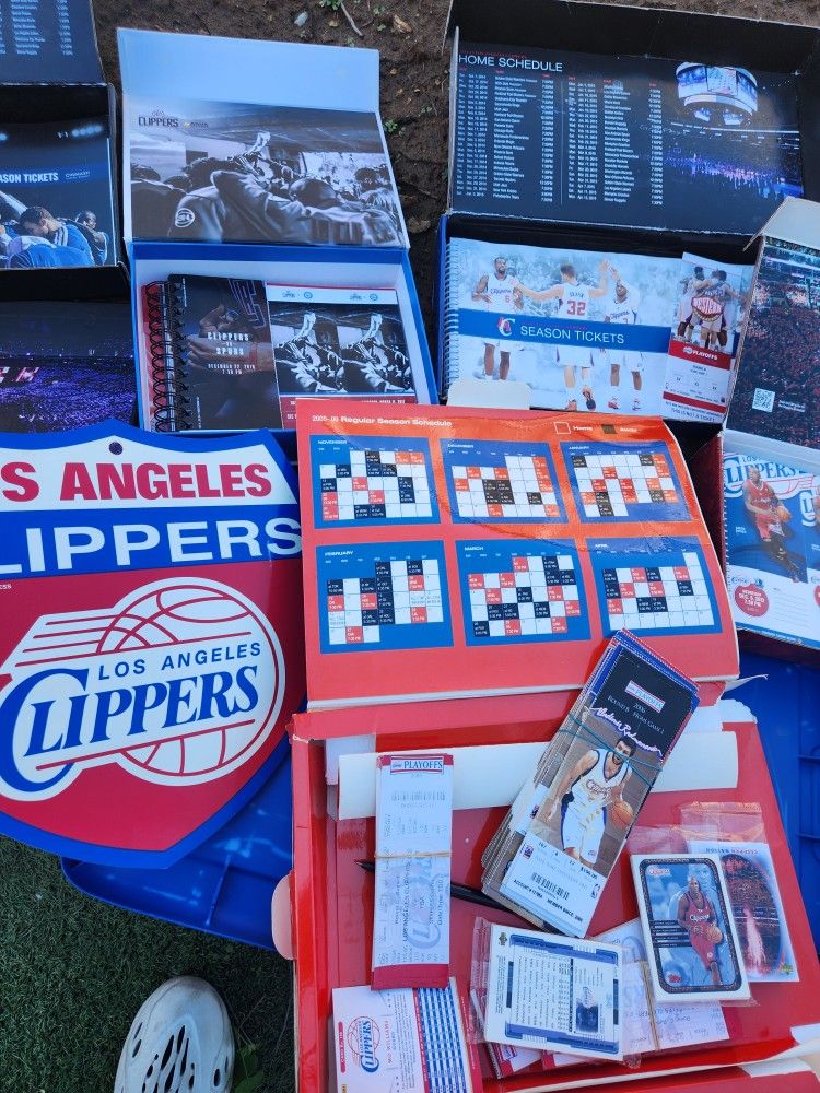 OLD CLIPPERS SEASON TICKET HOLDER STUBS AND MORE