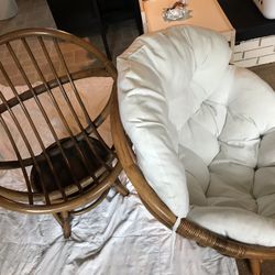 Vintage Swivel Papasan Chairs