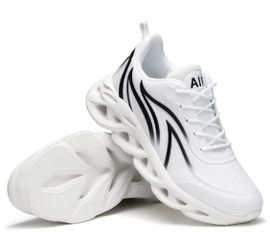 Fashion Running Shoes Men Flame Printed Sneakers Knit Athletic Sports Blade Cushioning Jogging Trainers Lightweight
