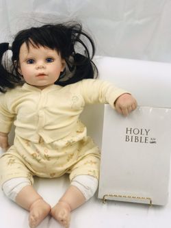 Adora doll With pigtails and blue eyes / KJV Holy Bible White!