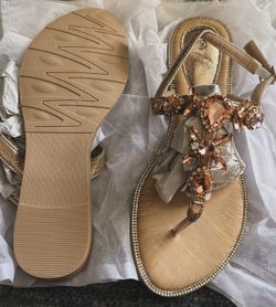 New Rhinestone Sandals Size 8.5