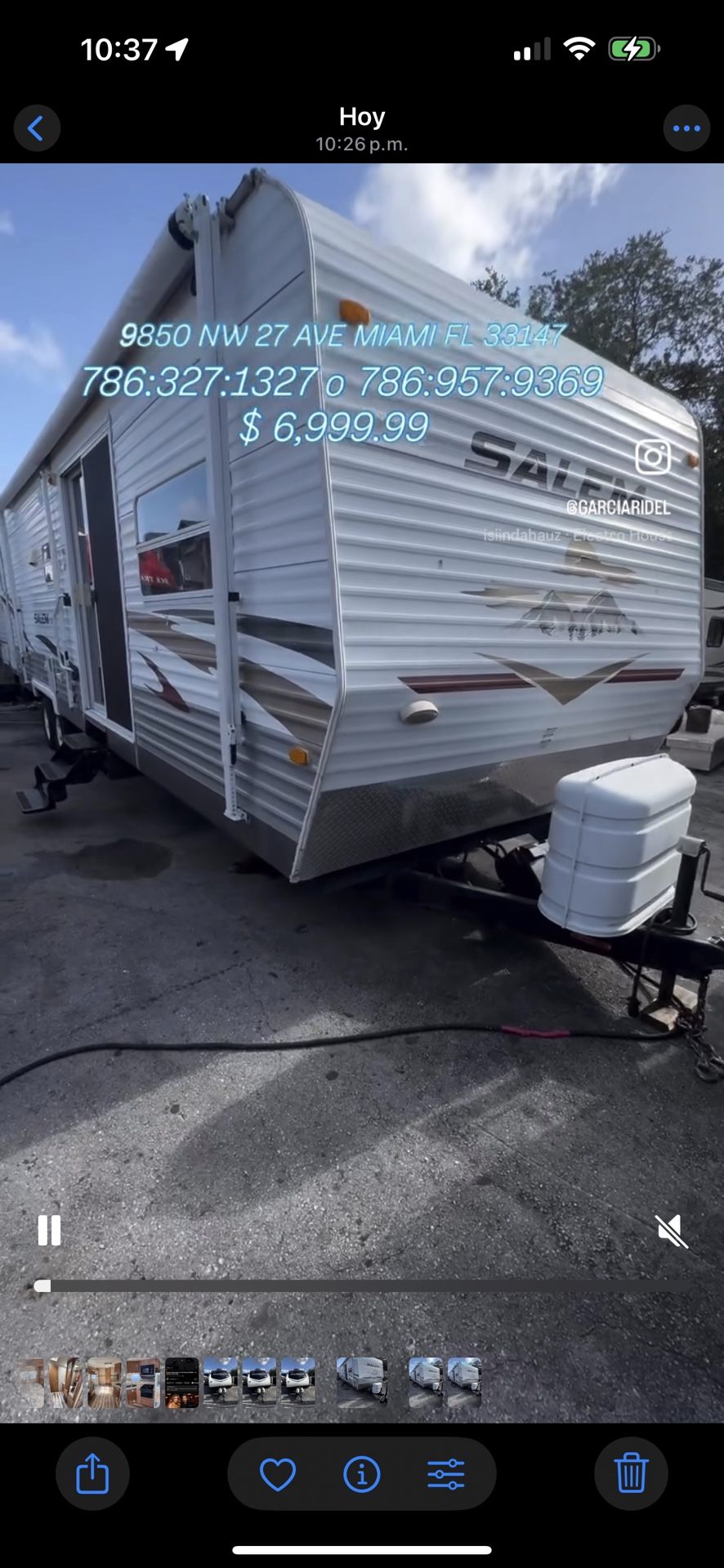 Rv Trailer Catalina 30 Pies Ubicado 9850 Nw 27 Ave Miami Fl 33147 # Telef 786:327:1327 O 786:957:9369