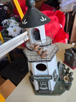 birdhouse, titled 'Nautical Nest',