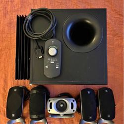 Logitech Z-5300 THX 5.1 Gaming Computer Speakers Subwoofer Sound System Complete