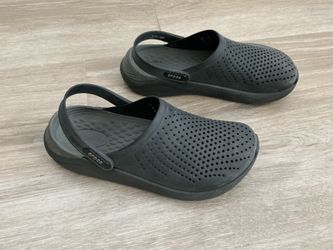 Women’s 10 Men’s 8 - Crocs LiteRide Black Clogs Breathable Unisex Shoes