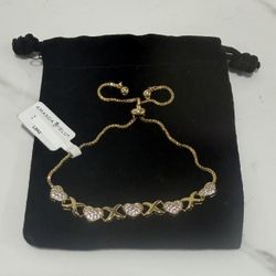 Amanda Blu Gold Hearts Bracelet