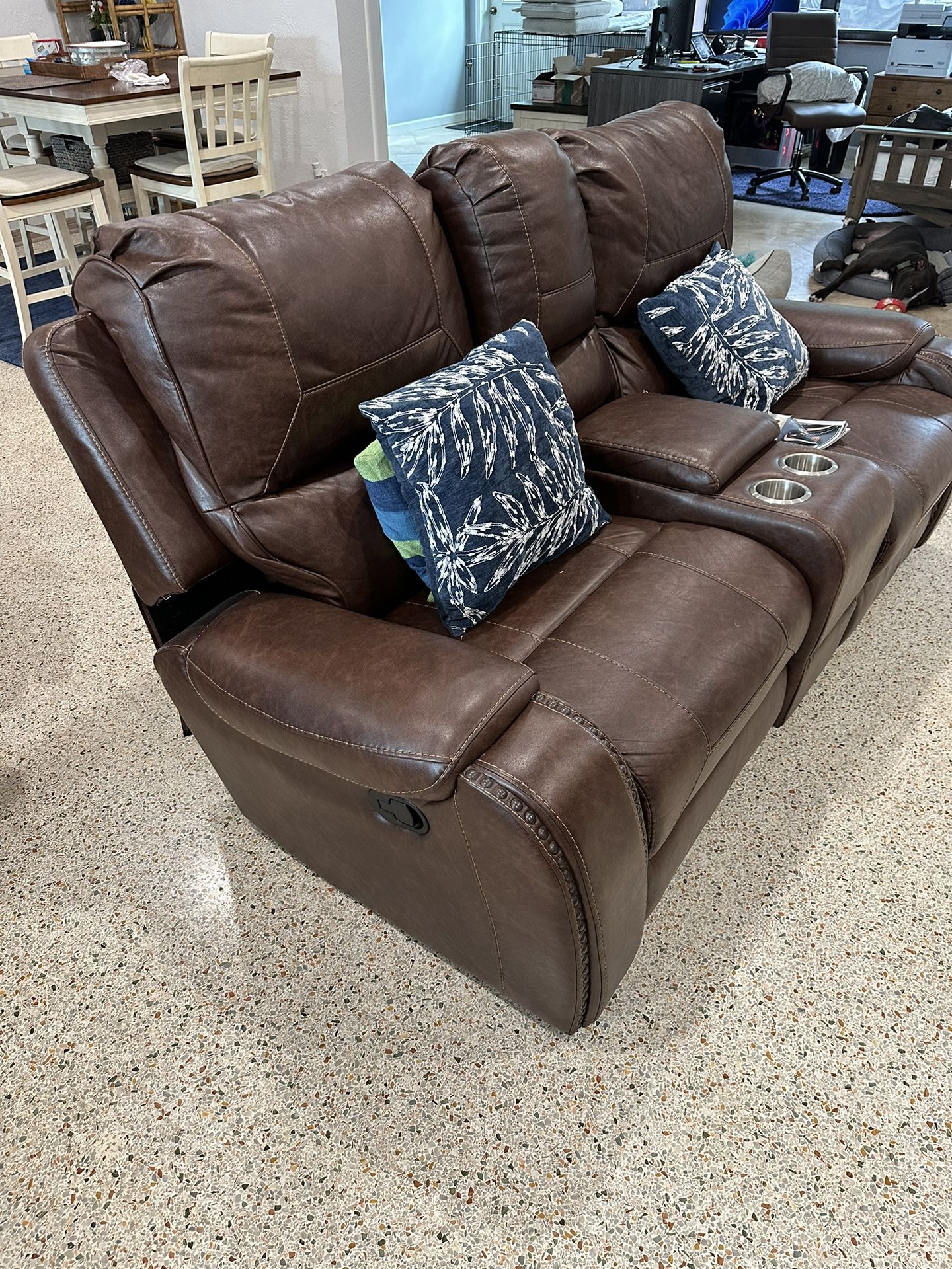 Love Seat Recliner With Power Outlets