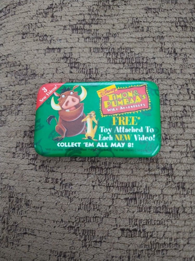 Timon & Pumba's Wide Adventure Pin Button.