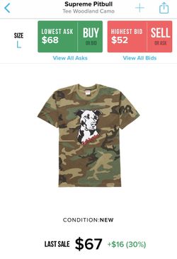Supreme Pitbull Camo Tee Lrg