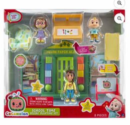 CoComelon Schooltime Deluxe Playtime Doll Playsets with Two-Sided Table, Multicolor, 12",