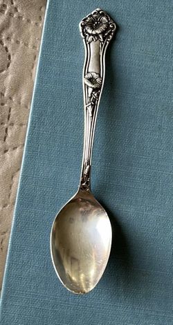 Morning Glory antique sterling silver spoon