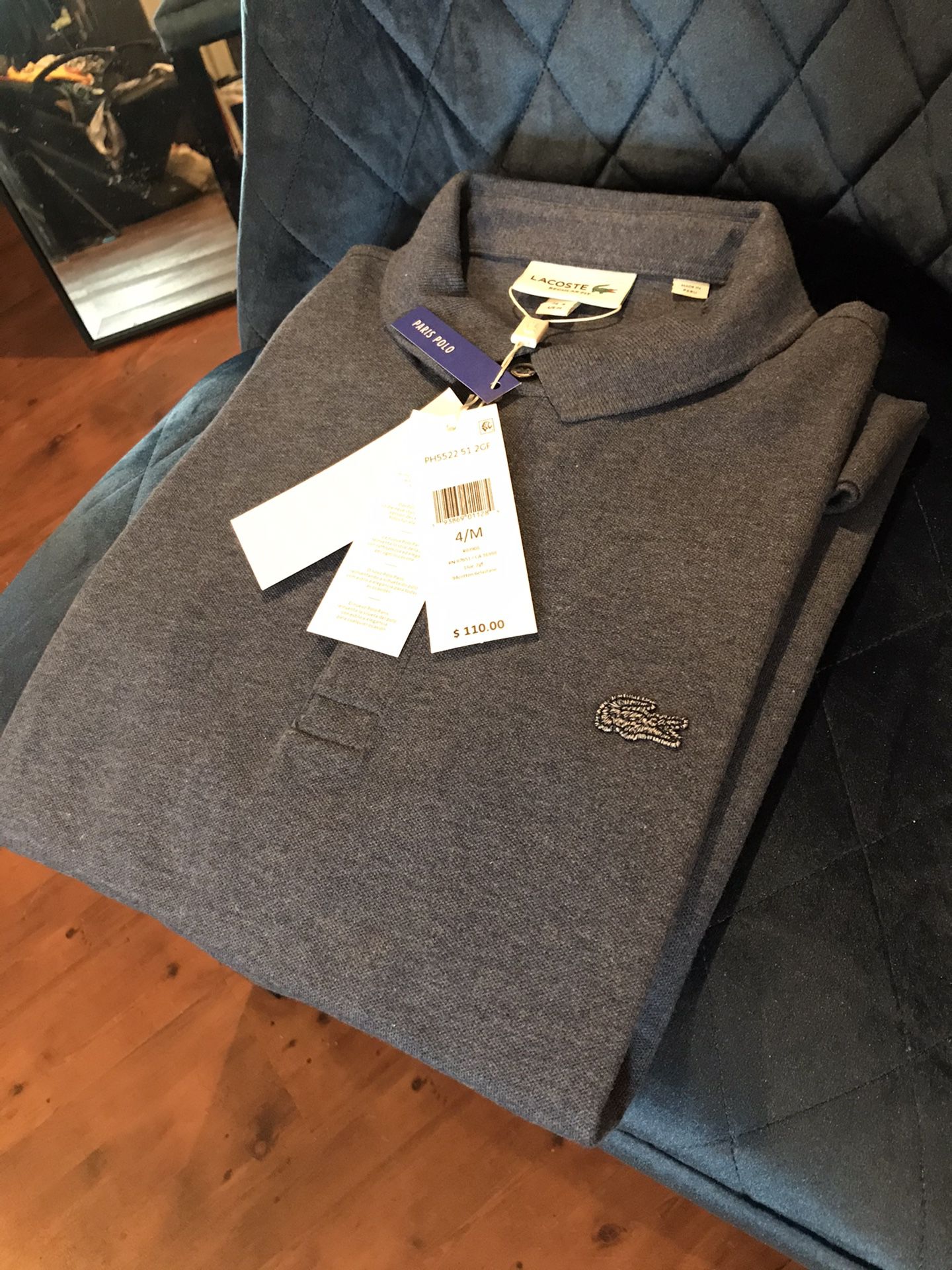 Lacoste polo men’s shirt new blue nike Gucci 40$ medium and small