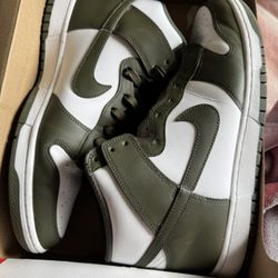 Nike Dunki High White/ Cargo khaki