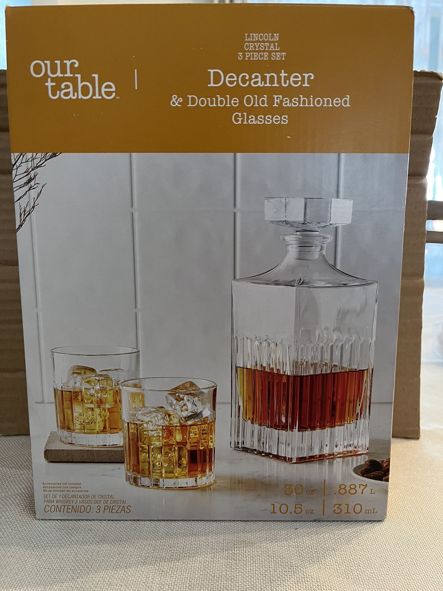 Decanter & Double Old Fashioned Glasses