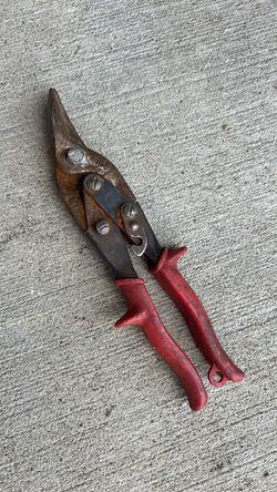 Aviation Tin Snips with Red Handles