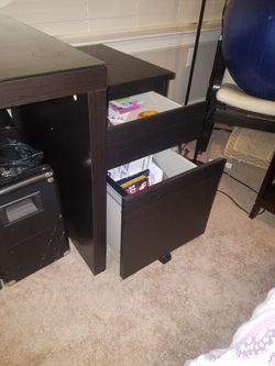 Wooden filing cabinet