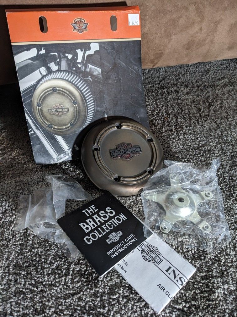Harley Davidson Brass Air Cleaner Trim Fits Evolution 1340 Models (contact info removed)9