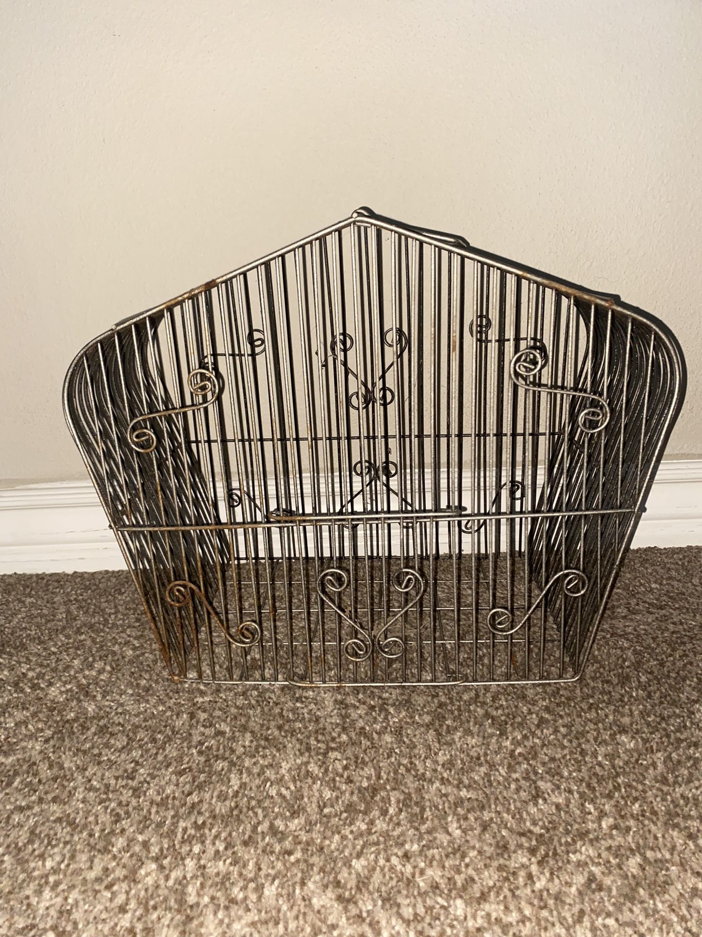 Bird Cage 13 Inches Tall 15 1/2 Inches Wide