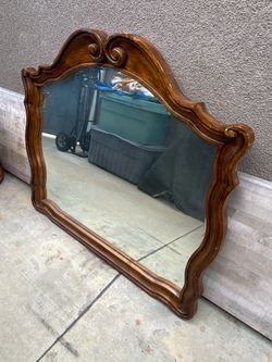 Ornate Wood Framed Wall Mirror
