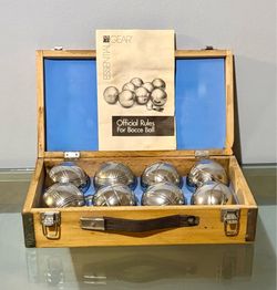 Essential Gear 8x Chrome Bocce Balls Set